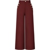 image:imageGRACE KARIN Wide Leg Dress Pants for Women 2026 High Waisted Work Pants Business Casual Buttons Trousers with PocketsBurgundy