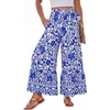 White Blue Floral
