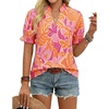 Orange Purple Leaf Floral