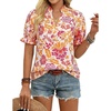 Orange Red Floral