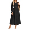 image:imageGRACE KARIN Womens Long Sleeve Cotton Eyelet Fall Maxi Dress 2026  Pockets V Neck A Line Embroidered Flowy Winter Fashion Clothes Outfits Funeral Church Wedding Guest Cocktail DressesBlack
