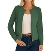 image:imageGRACE KARIN Womens Long Sleeve Zip Up Cardigan Sweaters Lightweight Sweater Jacket Knitted Fashion ClothesArmy Green