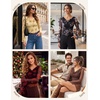 image:imageGRACE KARIN Women Boho Mesh Blouses Dressy Casual Cowl Neck Tops  Bell Long Sleeve Floral Shirts Business Work Ruched Outfits 2026 Fall Fashion ClothingYellow
