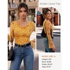 image:imageGRACE KARIN Women Boho Mesh Blouses Dressy Casual Cowl Neck Tops  Bell Long Sleeve Floral Shirts Business Work Ruched Outfits 2026 Fall Fashion ClothingYellow