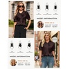 image:imageGRACE KARIN 2026 Women Satin Tops Short Sleeve Blouse Mock Neck Work Silk Shirts Business Casual OutfitsCoffee