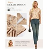 image:imageGRACE KARIN 2026 Women Satin Tops Short Sleeve Blouse Mock Neck Work Silk Shirts Business Casual OutfitsOrange Pink