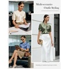 image:imageGRACE KARIN 2026 Women Satin Tops Short Sleeve Blouse Mock Neck Work Silk Shirts Business Casual OutfitsSand Yellow