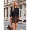 image:imageGRACE KARIN Cardigan for Women Trendy Cable Knit Long Sleeve Button Up Sweaters Lightweight Lapel Collar 2026 Fall ClothesBlack