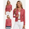image:imageGRACE KARIN Cardigan for Women Trendy Cable Knit Long Sleeve Button Up Sweaters Lightweight Lapel Collar 2026 Fall ClothesCoral