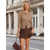 image:imageGRACE KARIN Cardigan for Women Trendy Cable Knit Long Sleeve Button Up Sweaters Lightweight Lapel Collar 2026 Fall ClothesDark Camel