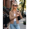 image:imageGRACE KARIN Cardigan for Women Trendy Cable Knit Long Sleeve Button Up Sweaters Lightweight Lapel Collar 2026 Fall ClothesDark Camel