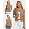 image:imageGRACE KARIN Cardigan for Women Trendy Cable Knit Long Sleeve Button Up Sweaters Lightweight Lapel Collar 2026 Fall ClothesDark Camel