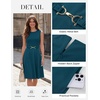 image:imageGRACE KARIN Work Business Midi Flowy Sleeveless Dresses for Women  A LineBeltedCollar NeckKnee Lengthwith Pockets ZipperBusiness CausalOfficeChurchFuneralCocktailWeddingProfessionalDeep Peacock Blue