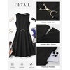 image:imageGRACE KARIN Work Business Midi Flowy Sleeveless Dresses for Women  A LineBeltedCollar NeckKnee Lengthwith Pockets ZipperBusiness CausalOfficeChurchFuneralCocktailWeddingProfessionalBlack