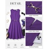image:imageGRACE KARIN Work Business Midi Flowy Sleeveless Dresses for Women  A LineBeltedCollar NeckKnee Lengthwith Pockets ZipperBusiness CausalOfficeChurchFuneralCocktailWeddingProfessionalGrape Purple