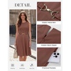 image:imageGRACE KARIN Work Business Midi Flowy Sleeveless Dresses for Women  A LineBeltedCollar NeckKnee Lengthwith Pockets ZipperBusiness CausalOfficeChurchFuneralCocktailWeddingProfessionalCoffee