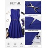 image:imageGRACE KARIN Work Business Midi Flowy Sleeveless Dresses for Women  A LineBeltedCollar NeckKnee Lengthwith Pockets ZipperBusiness CausalOfficeChurchFuneralCocktailWeddingProfessionalRoyal Blue