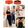 image:imageGRACE KARIN Womens Stretchy Belt 3 Inch Wide Elastic Belts  Stretch Waist Belt for Dress Cute Belts for Women Dresses Wide Elastic Adjustable Vintage for Casual Party for CosplayOrange