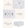 image:imageGRACE KARIN Womens Stretchy Belt 3 Inch Wide Elastic Belts  Stretch Waist Belt for Dress Cute Belts for Women Dresses Wide Elastic Adjustable Vintage for Casual Party for CosplayWhite