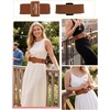 image:imageGRACE KARIN Womens Stretchy Belt 3 Inch Wide Elastic Belts  Stretch Waist Belt for Dress Cute Belts for Women Dresses Wide Elastic Adjustable Vintage for Casual Party for CosplayBrown