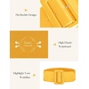 image:imageGRACE KARIN Womens Stretchy Belt 3 Inch Wide Elastic Belts  Stretch Waist Belt for Dress Cute Belts for Women Dresses Wide Elastic Adjustable Vintage for Casual Party for CosplayYellow