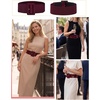 image:imageGRACE KARIN Womens Stretchy Belt 3 Inch Wide Elastic Belts  Stretch Waist Belt for Dress Cute Belts for Women Dresses Wide Elastic Adjustable Vintage for Casual Party for CosplayWine Red