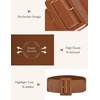 image:imageGRACE KARIN Womens Stretchy Belt 3 Inch Wide Elastic Belts  Stretch Waist Belt for Dress Cute Belts for Women Dresses Wide Elastic Adjustable Vintage for Casual Party for CosplayBrown
