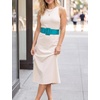 image:imageGRACE KARIN Womens Stretchy Belt 3 Inch Wide Elastic Belts  Stretch Waist Belt for Dress Cute Belts for Women Dresses Wide Elastic Adjustable Vintage for Casual Party for CosplayTeal