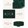 image:imageGRACE KARIN Womens Stretchy Belt 3 Inch Wide Elastic Belts  Stretch Waist Belt for Dress Cute Belts for Women Dresses Wide Elastic Adjustable Vintage for Casual Party for CosplayDark Green
