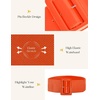 image:imageGRACE KARIN Womens Stretchy Belt 3 Inch Wide Elastic Belts  Stretch Waist Belt for Dress Cute Belts for Women Dresses Wide Elastic Adjustable Vintage for Casual Party for CosplayOrange