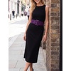 image:imageGRACE KARIN Womens Stretchy Belt 3 Inch Wide Elastic Belts  Stretch Waist Belt for Dress Cute Belts for Women Dresses Wide Elastic Adjustable Vintage for Casual Party for CosplayDark Purple
