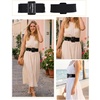 image:imageGRACE KARIN Womens Stretchy Belt 3 Inch Wide Elastic Belts  Stretch Waist Belt for Dress Cute Belts for Women Dresses Wide Elastic Adjustable Vintage for Casual Party for CosplayBlack