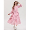 image:imageGRACE KARIN Girls Fall Dresses Long Sleeve Maxi Floral Winter Dress 714Y  Kids Square Neck Ruffle Hem Casual Holiday Party Outfit ALine Twirl Swing Long Dress for Birthday Photoshoot Wedding ChurchPink Ditsy Floral