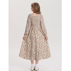 image:imageGRACE KARIN Girls Fall Dresses Long Sleeve Maxi Floral Winter Dress 714Y  Kids Square Neck Ruffle Hem Casual Holiday Party Outfit ALine Twirl Swing Long Dress for Birthday Photoshoot Wedding ChurchBeige Pumpkin Floral