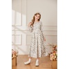 image:imageGRACE KARIN Girls Fall Dresses Long Sleeve Maxi Floral Winter Dress 714Y  Kids Square Neck Ruffle Hem Casual Holiday Party Outfit ALine Twirl Swing Long Dress for Birthday Photoshoot Wedding ChurchApricot Floral
