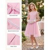 image:imageGRACE KARIN Girls Fancy Party Dress Sleeveless Formal Dance Dresses 614Y  Tulle Overlay Beaded Waist Tie Bow Belt KneeLength Bodycon Hidden Back Zipper for Pageant Wedding BirthdayPink