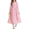 image:imageGRACE KARIN Girls Fall Dresses Long Sleeve Maxi Floral Winter Dress 714Y  Kids Square Neck Ruffle Hem Casual Holiday Party Outfit ALine Twirl Swing Long Dress for Birthday Photoshoot Wedding ChurchPink Ditsy Floral
