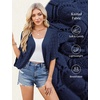 image:imageGRACE KARIN Womens Summer Short Sleeve Crochet Cropped Cardigan Shrug 2026  LightweightBatwing SleeveHollow OutOpen Front Knit SweatersBoho Beach BoleroKimono Cover UpNavy Blue