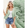 image:imageGRACE KARIN Womens Summer Short Sleeve Crochet Cropped Cardigan Shrug 2026  LightweightBatwing SleeveHollow OutOpen Front Knit SweatersBoho Beach BoleroKimono Cover UpGreen