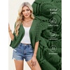 image:imageGRACE KARIN Womens Summer Short Sleeve Crochet Cropped Cardigan Shrug 2026  LightweightBatwing SleeveHollow OutOpen Front Knit SweatersBoho Beach BoleroKimono Cover UpArmy Green