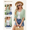 image:imageGRACE KARIN Womens Summer Short Sleeve Crochet Cropped Cardigan Shrug 2026  LightweightBatwing SleeveHollow OutOpen Front Knit SweatersBoho Beach BoleroKimono Cover UpGreen