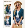 image:imageGRACE KARIN Womens Summer Short Sleeve Crochet Cropped Cardigan Shrug 2026  LightweightBatwing SleeveHollow OutOpen Front Knit SweatersBoho Beach BoleroKimono Cover UpDark Blue
