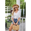 image:imageGRACE KARIN Womens Summer Short Sleeve Crochet Cropped Cardigan Shrug 2026  LightweightBatwing SleeveHollow OutOpen Front Knit SweatersBoho Beach BoleroKimono Cover UpWhite
