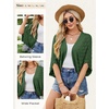 image:imageGRACE KARIN Womens Summer Short Sleeve Crochet Cropped Cardigan Shrug 2026  LightweightBatwing SleeveHollow OutOpen Front Knit SweatersBoho Beach BoleroKimono Cover UpArmy Green