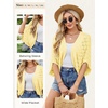 image:imageGRACE KARIN Womens Summer Short Sleeve Crochet Cropped Cardigan Shrug 2026  LightweightBatwing SleeveHollow OutOpen Front Knit SweatersBoho Beach BoleroKimono Cover UpPastel Yellow