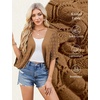 image:imageGRACE KARIN Womens Summer Short Sleeve Crochet Cropped Cardigan Shrug 2026  LightweightBatwing SleeveHollow OutOpen Front Knit SweatersBoho Beach BoleroKimono Cover UpCoffee