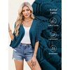 image:imageGRACE KARIN Womens Summer Short Sleeve Crochet Cropped Cardigan Shrug 2026  LightweightBatwing SleeveHollow OutOpen Front Knit SweatersBoho Beach BoleroKimono Cover UpDark Blue