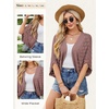 image:imageGRACE KARIN Womens Summer Short Sleeve Crochet Cropped Cardigan Shrug 2026  LightweightBatwing SleeveHollow OutOpen Front Knit SweatersBoho Beach BoleroKimono Cover UpGrey Pink