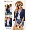image:imageGRACE KARIN Womens Summer Short Sleeve Crochet Cropped Cardigan Shrug 2026  LightweightBatwing SleeveHollow OutOpen Front Knit SweatersBoho Beach BoleroKimono Cover UpNavy Blue