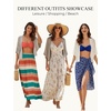 image:imageGRACE KARIN Womens Summer Short Sleeve Crochet Cropped Cardigan Shrug 2026  LightweightBatwing SleeveHollow OutOpen Front Knit SweatersBoho Beach BoleroKimono Cover UpArmy Green